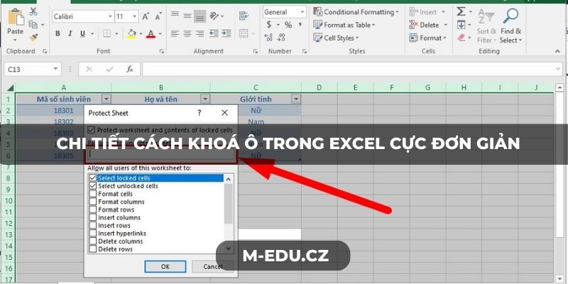 Chi tiết cách khoá ô trong Excel cực đơn giản