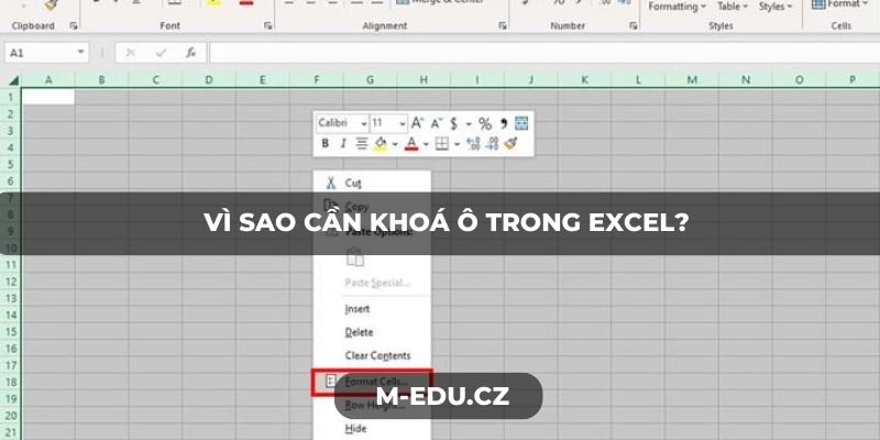 Vì sao cần khoá ô trong Excel?