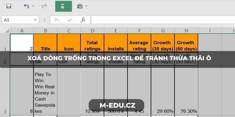 Chia sẻ các cách để xóa dòng trống trong Excel